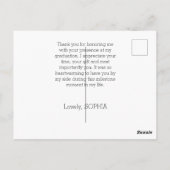 Moderner Abschluss Postkarte (Rückseite)