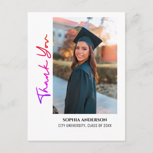 Moderner Abschluss Postkarte (Vorderseite)