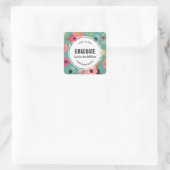 Moderner Abschluss Quadratischer Aufkleber (Tasche)