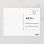 Moderner Abschluss Save the Date Grad Hat Foto Postkarte (Rückseite)