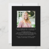 Moderner Abschluss Schwarz-weiß 5 Foto Ankündigung (Rückseite)