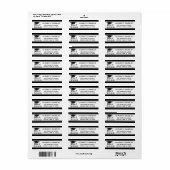 Moderner Abschluss Schwarz-weißes Jahr (Vorne)