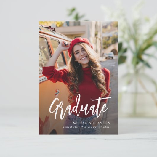 Moderner Abschluss Script 2 Fotos Ankündigung (Stehend Vorderseite)