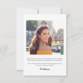 Moderner Abschluss Script 2 Fotos Ankündigung (Rückseite)