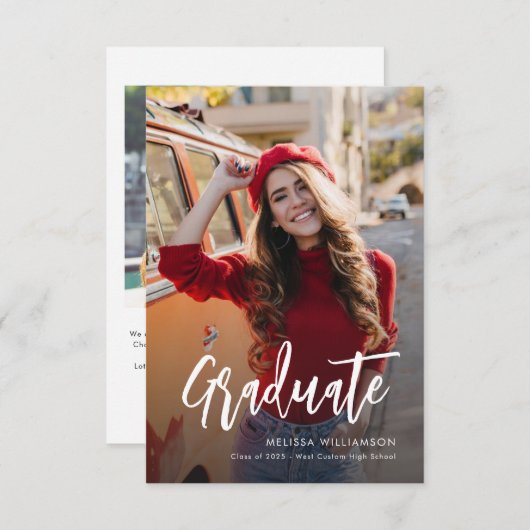 Moderner Abschluss Script 2 Fotos Ankündigung (Vorne/Hinten)