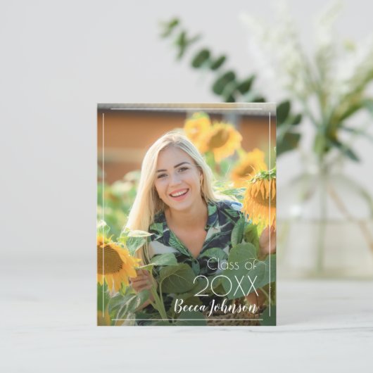 Moderner Abschluss sparen Datumskarten (Stehend Vorderseite)