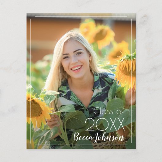 Moderner Abschluss sparen Datumskarten (Vorderseite)