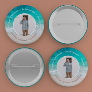 Moderner Abschluss Strand Modernes Foto Reisen Button