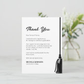 Moderner Abschluss Tassel Vielen Dank Dankeskarte (Stehend Vorderseite)