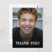 Moderner Abschluss Vielen Dank Foto Postkarte (Vorne/Hinten)