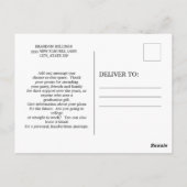 Moderner Abschluss Vielen Dank Foto Postkarte (Rückseite)