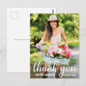 Moderner Abschluss Vielen Dank Foto W (Leere Back) Postkarte (Vorne/Hinten)