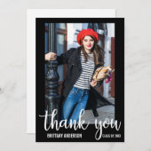 Moderner Abschluss Vielen Dank, Graduate Foto Card Ankündigung (Vorne/Hinten)