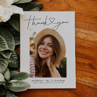 Moderner Abschluss Vielen Dank Herzkarte