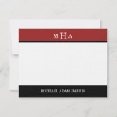 Moderner Abschluss Vielen Dank Karten (rot) (Vorderseite)