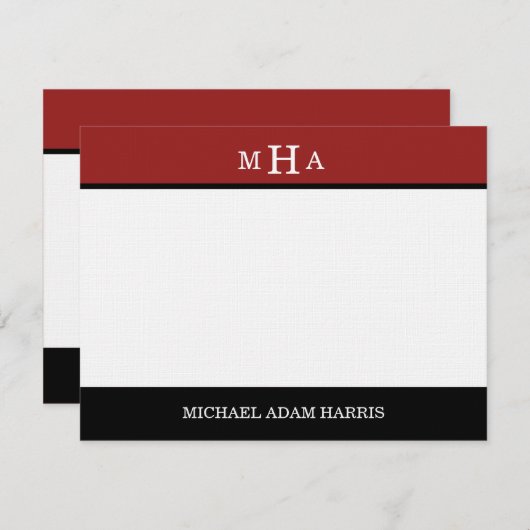 Moderner Abschluss Vielen Dank Karten (rot) (Vorne/Hinten)