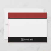 Moderner Abschluss Vielen Dank Karten (rot) (Rückseite)