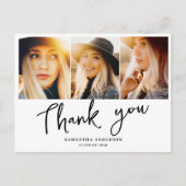 Moderner Abschluss Vielen Dank Postkarte (Vorderseite)