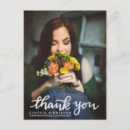 Moderner Abschluss Vielen Dank Typografie Foto Postkarte