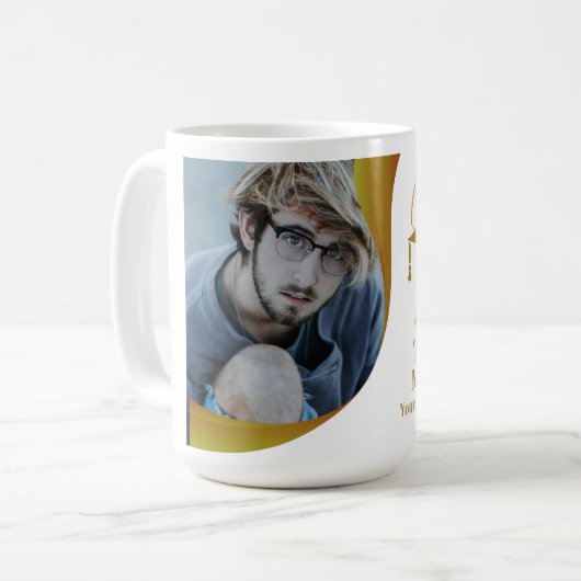 Moderner Abschluss White Gold Wave Kaffeetasse (Vorderseite Links)