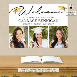 Moderner Abschluss Willkommen 3 Fotos Einfache Skr Poster