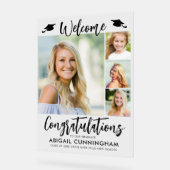 Moderner Abschluss Willkommen 4 Fotos Script Acrylschild (Winkel)