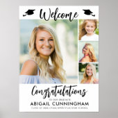 Moderner Abschluss Willkommen 4 Fotos Script Poster (Vorne)