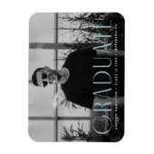 Moderner Abschluss zur Vereinfachung Sky Blue Foto Magnet (Vertikal)