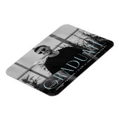 Moderner Abschluss zur Vereinfachung Sky Blue Foto Magnet (Linke Seite)