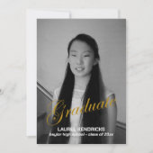 Moderner Abschluss Zwei Fotos - Ankündigung (Vorderseite)