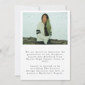 Moderner Abschluss Zwei Fotos - Ankündigung (Rückseite)