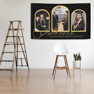 Moderner Absolvent 3 Bögen Foto-Collage Banner