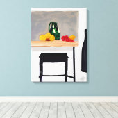 Moderner Abstact-Tisch und Stuhl mit Stillleben Leinwanddruck (Insitu (Holzboden))