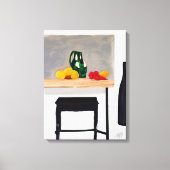 Moderner Abstact-Tisch und Stuhl mit Stillleben Leinwanddruck (Vorderseite)