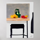 Moderner Abstact-Tisch und Stuhl mit Stillleben Poster (Vorne)