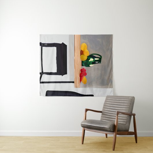 Moderner Abstact-Tisch und Stuhl mit Stillleben Wandteppich (Beispiel (Horizontal))