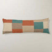 Moderner Abstrakt geometrischer Block in Aquamarin Seitenschläferkissen (Rückseite)