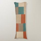 Moderner Abstrakt geometrischer Block in Aquamarin Seitenschläferkissen (Vorderseite Vertikal)