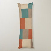 Moderner Abstrakt geometrischer Block in Aquamarin Seitenschläferkissen (Rückseite (Vertikal))