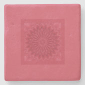 Moderner Abstrakt rosa Blumenchic Steinuntersetzer (Vorderseite)