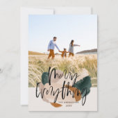 Moderner abstrakter 1 Foto Weihnachtsurlaub Ankündigung (Vorderseite)