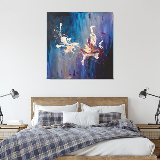 Moderner Abstrakter Art-Kosmischer Tanz der Schöpf Leinwanddruck (Insitu (Schlafzimmer))