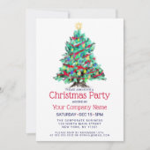Moderner Abstrakter Baum Firmenweihnachtsfest Einladung (Vorderseite)