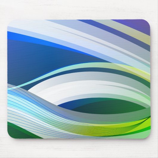 Moderner abstrakter blaues mousepad (Vorne)