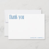 Moderner Abstrakter Blue Custom Abschluss Dankeskarte (Vorderseite)