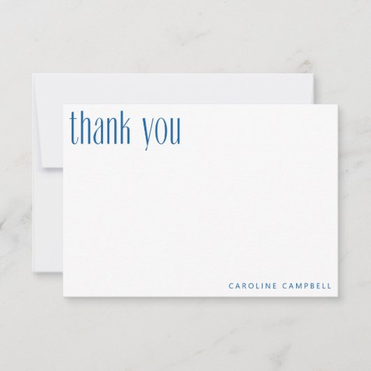 Moderner Abstrakter Blue Custom Abschluss Dankeskarte (Vorderseite)