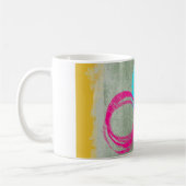 Moderner Abstrakter Blue Pink Coffee Cup Kaffeetasse (Links)