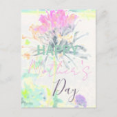 Moderner Abstrakter Blumenimpressionstag Postkarte (Vorderseite)