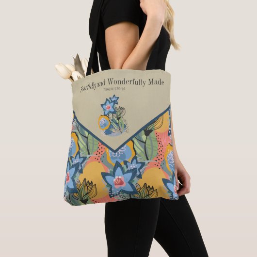 Moderner Abstrakter Blumensalm 139:14 Tasche (Von Nahem)