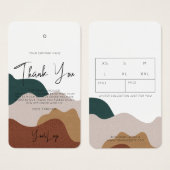 Moderner Abstrakter Boho Business Clohang Tag (Vorne & Hinten)